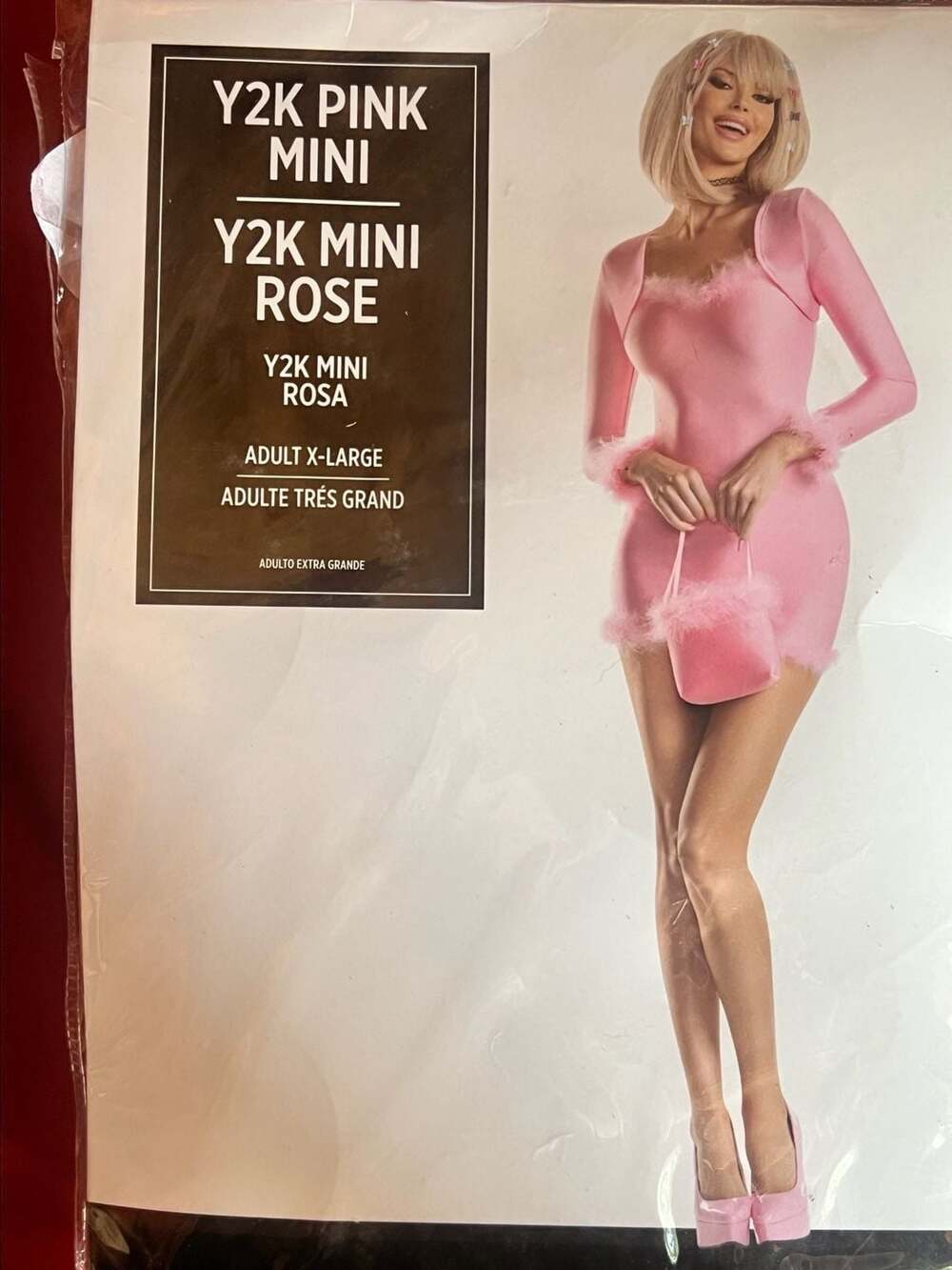 Y2K Pink Mini Rose Adult X-Large Halloween Costume Set